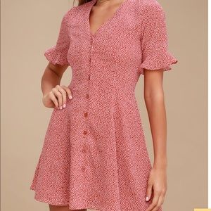 Red Ditsy Lulus Dress